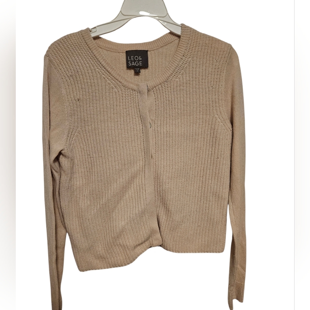 Anthropologie Leo & Sage Cream Cardigan Size Small